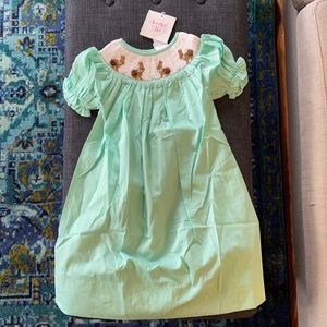 Smocked dress with Easter bunnies